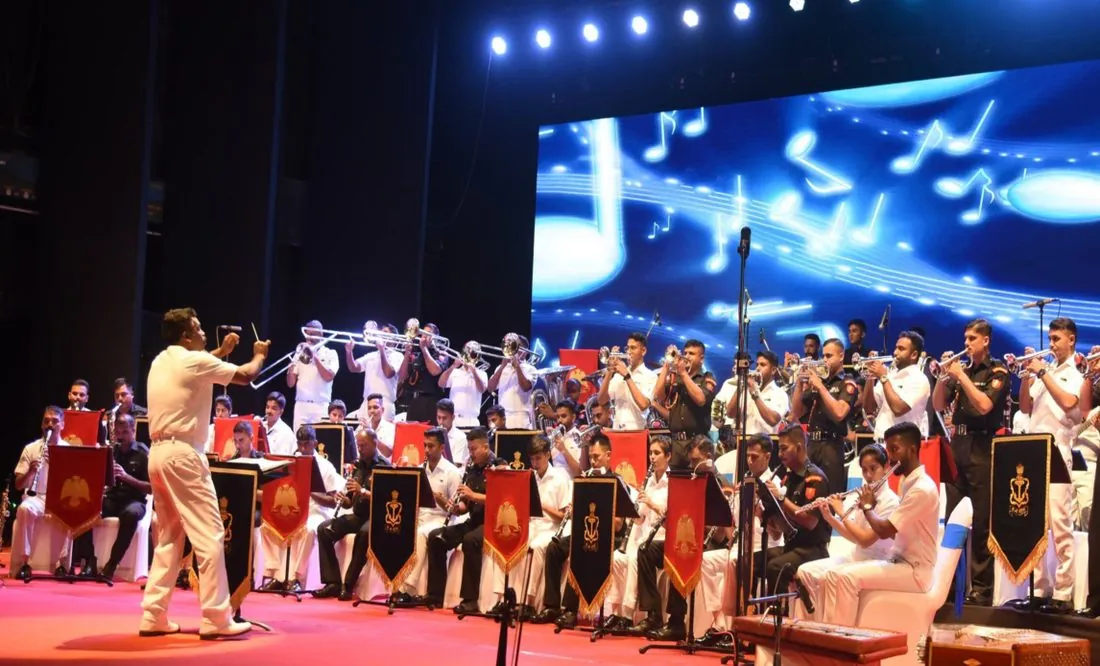 Band performing on stage