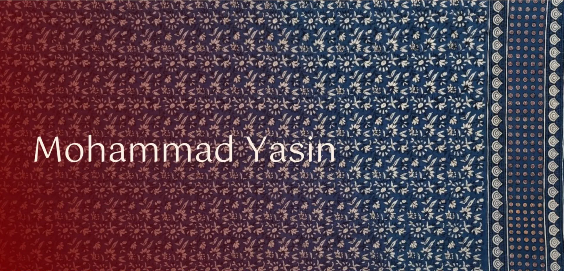 Mohammad Yasin – craft close-up
