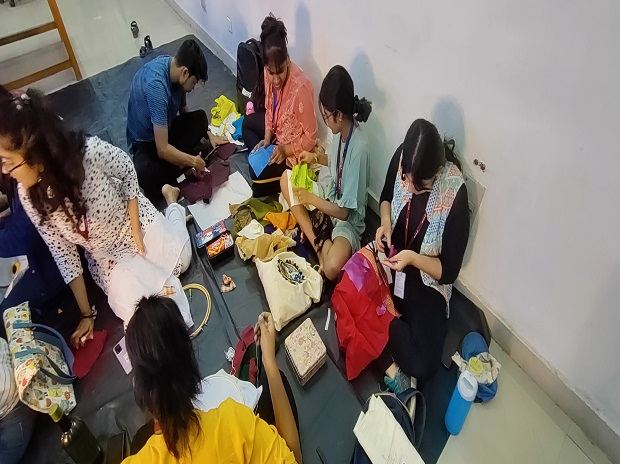 Students during craft cluster