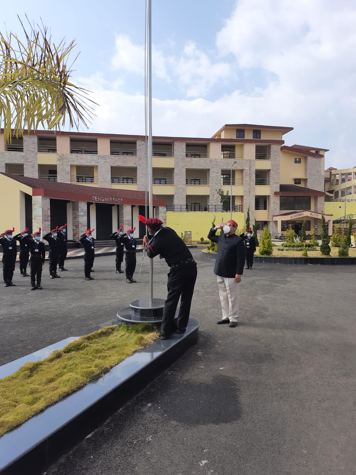 Honorable Director salute National Anthem