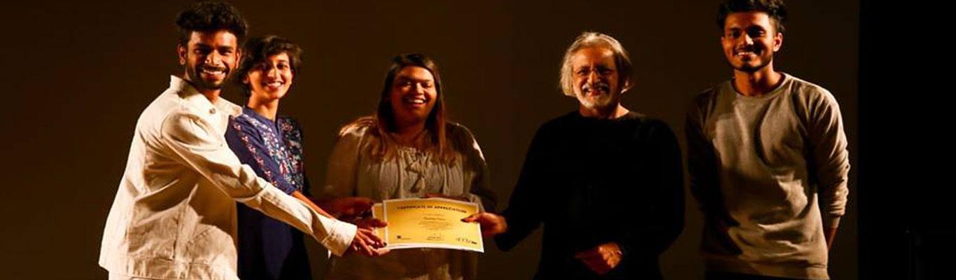 Eminent Director, Anand Patwardhan, felicitates Students from NIFT- Bhubaneswar